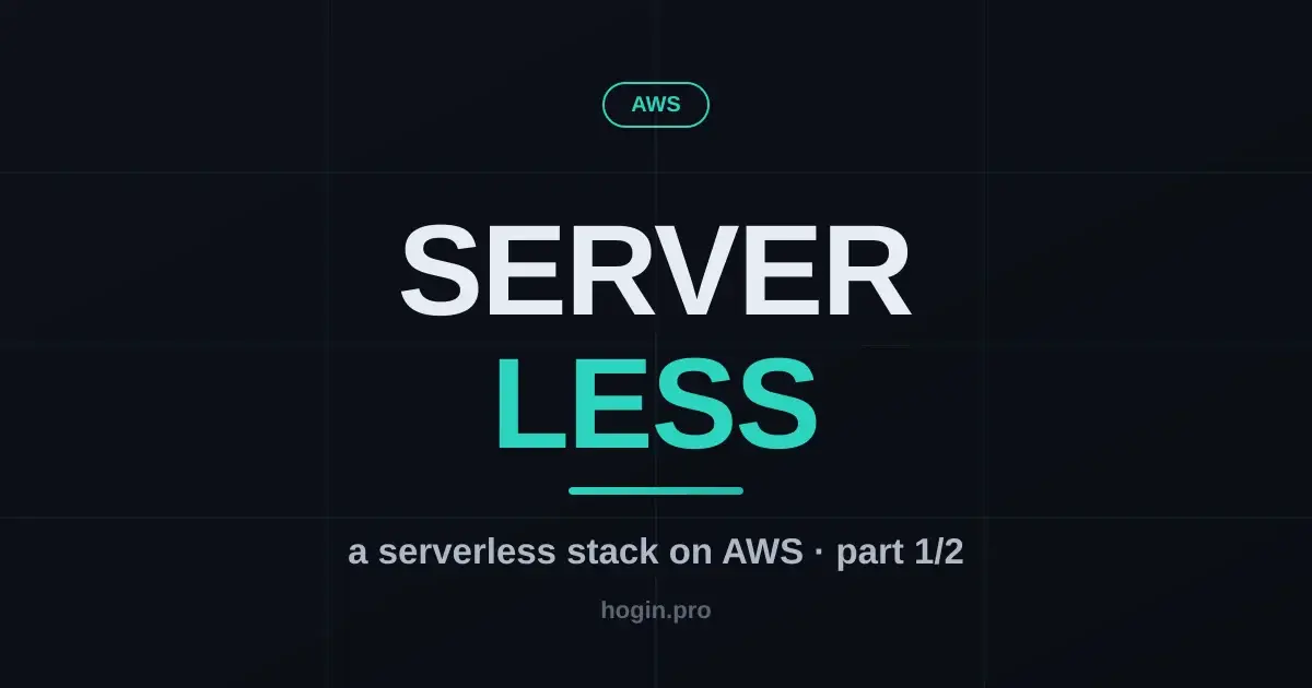 A minimal app architecture on AWS: a serverless stack — what every service does and how to read the diagram (part 1/2)