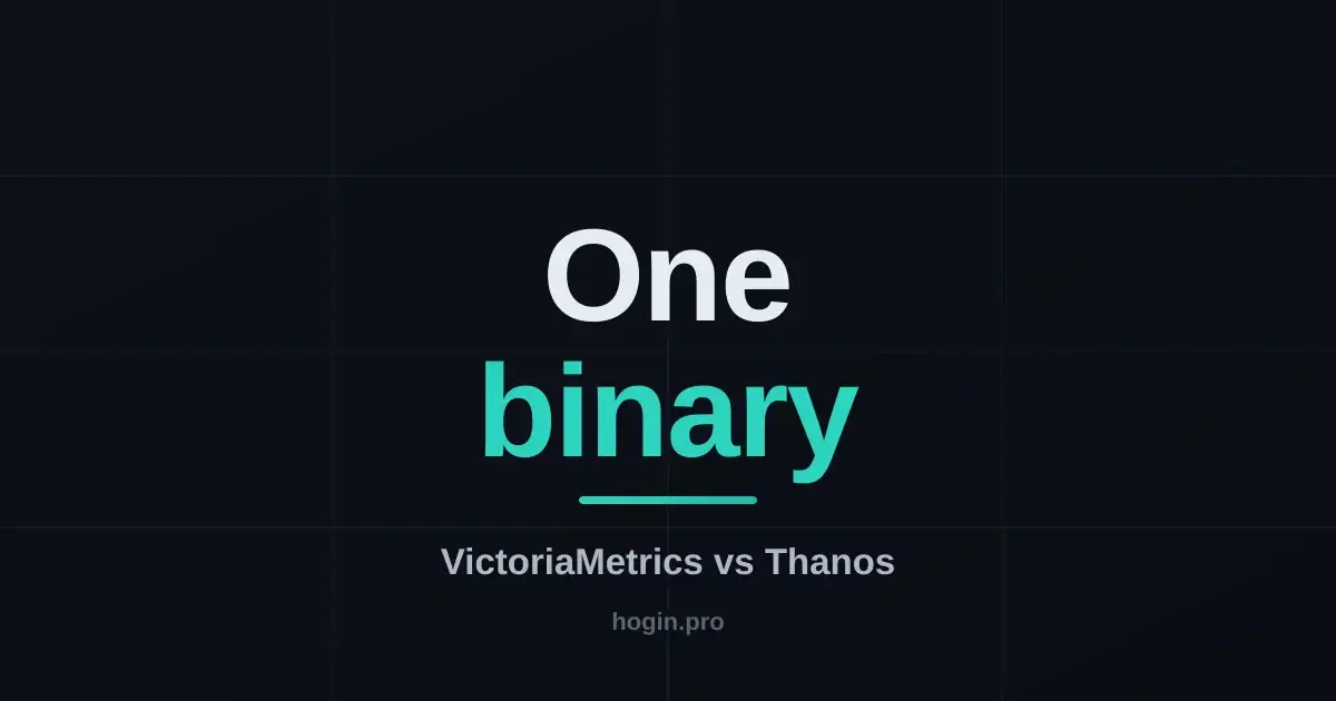 VictoriaMetrics instead of Prometheus+Thanos: one binary instead of three — when it's honest savings