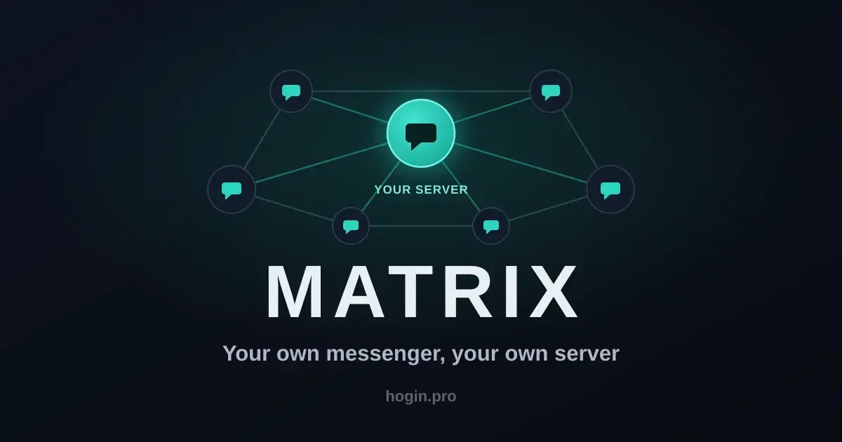 Self-hosted Matrix + Element: a messenger that's actually yours