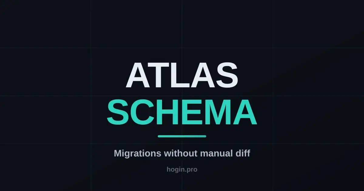 Database schema as code: Atlas on top of CloudNativePG instead of hand-rolled migrations