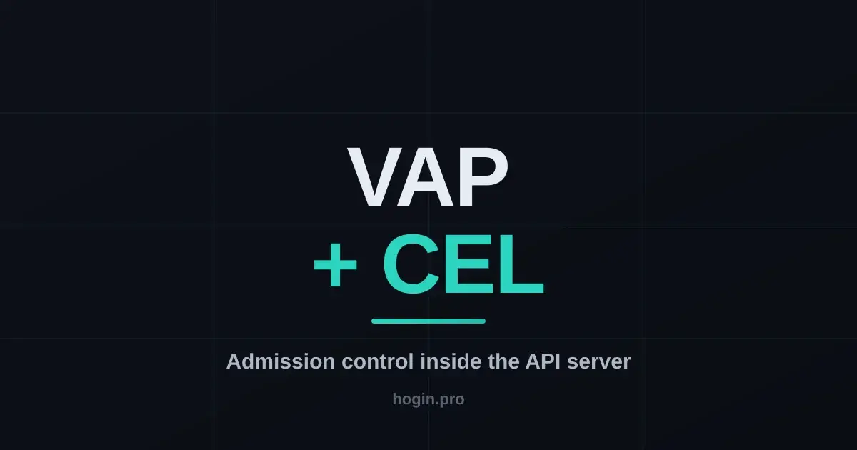 ValidatingAdmissionPolicy: moving admission control into the API server with CEL