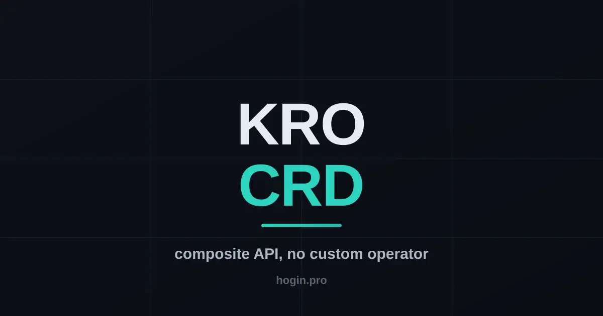 KRO: composite Kubernetes APIs without writing your own operator