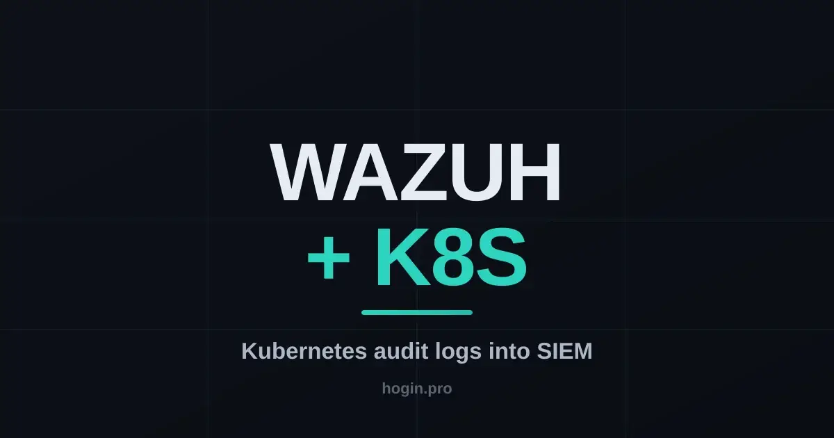 Wazuh and Kubernetes: collecting cluster audit logs and seeing who does what (part 5/6)