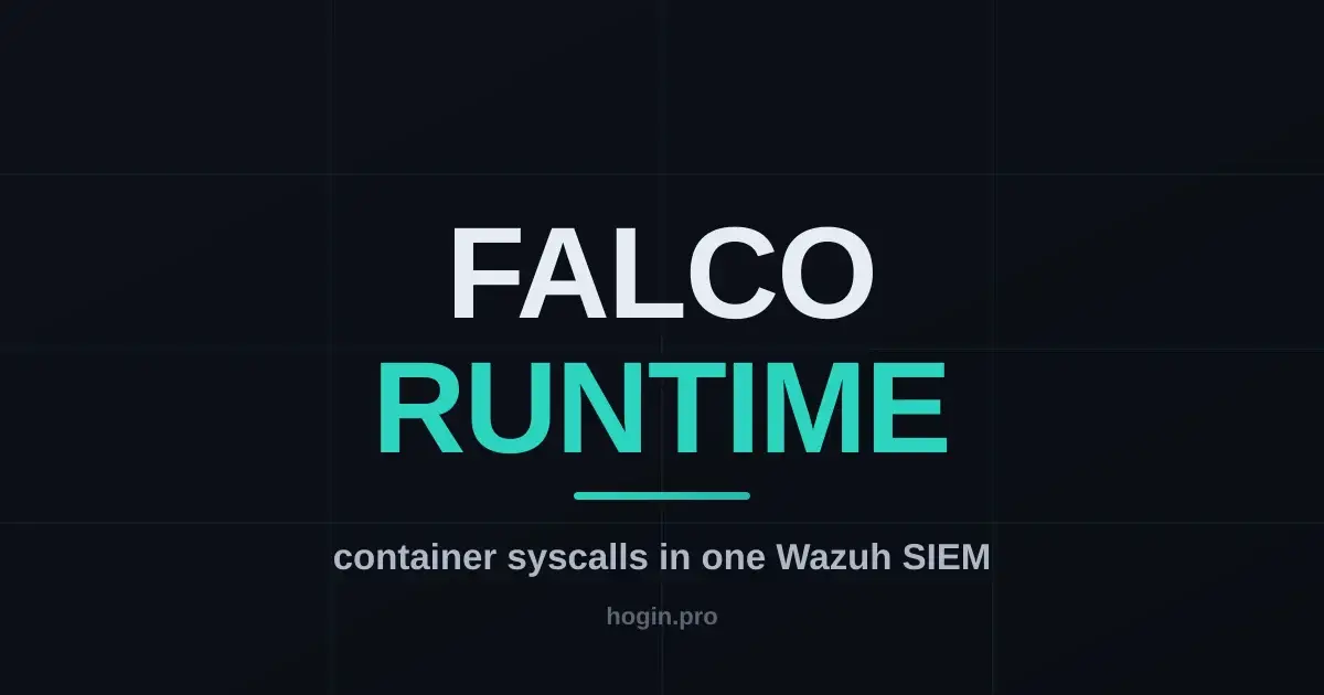 Falco in Kubernetes: syscall-level runtime protection, unified with Wazuh SIEM (part 6/6)