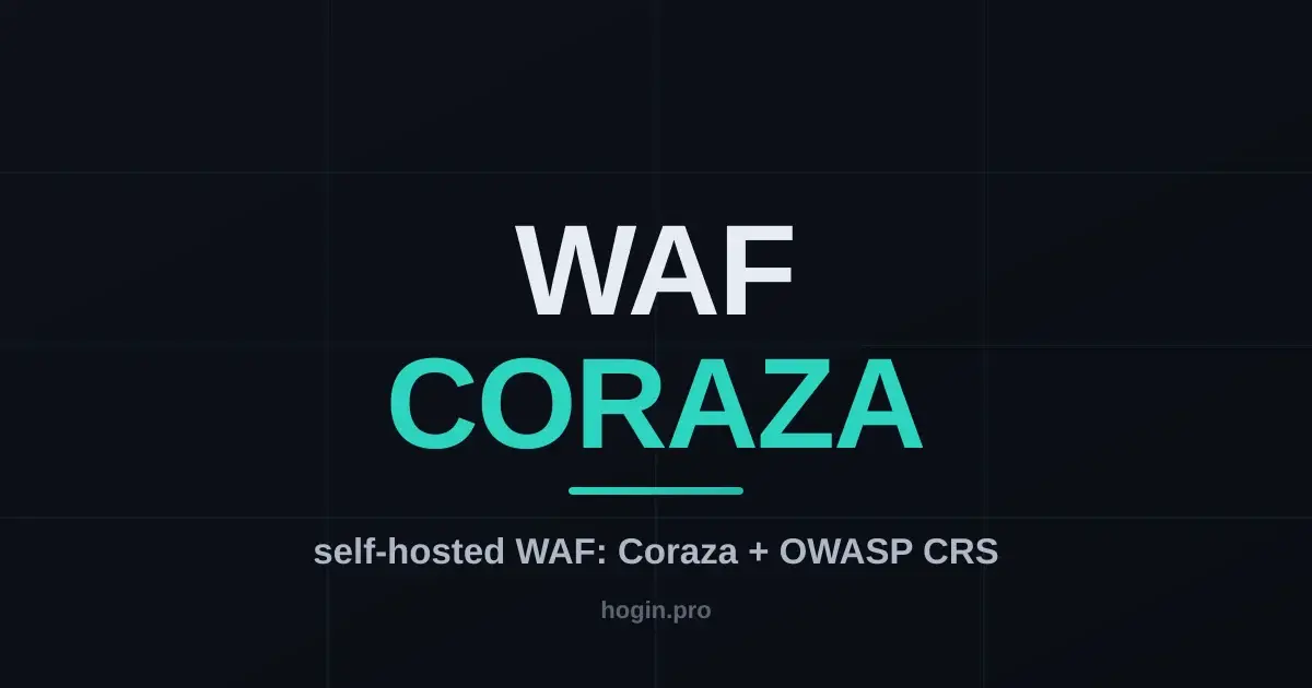 WAF на минималках: защищаем приложение Coraza + OWASP CRS без enterprise-бюджета