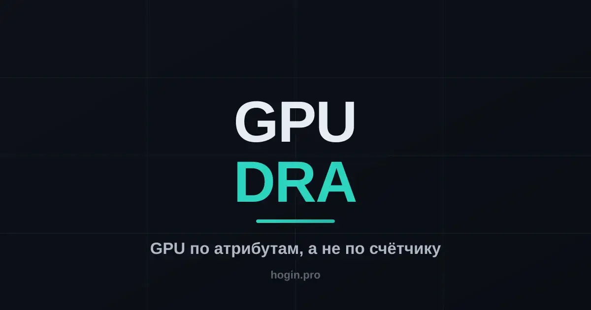 GPU в Kubernetes без device plugins: DRA — как теперь правильно выделять ускорители