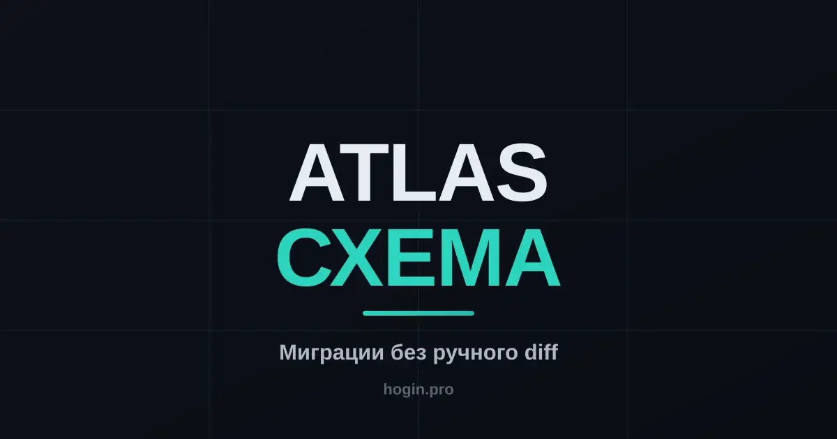 Схема БД как код: Atlas поверх CloudNativePG вместо ручных миграций